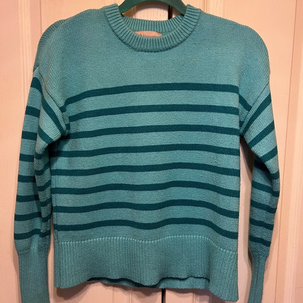 Philosophy Blue Striped Sweater